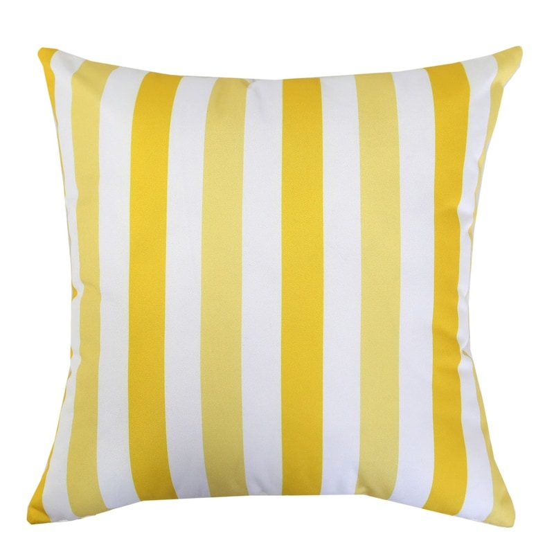 Striped Outdoor Throw Pillow by Havenside Home - Yellow - Single