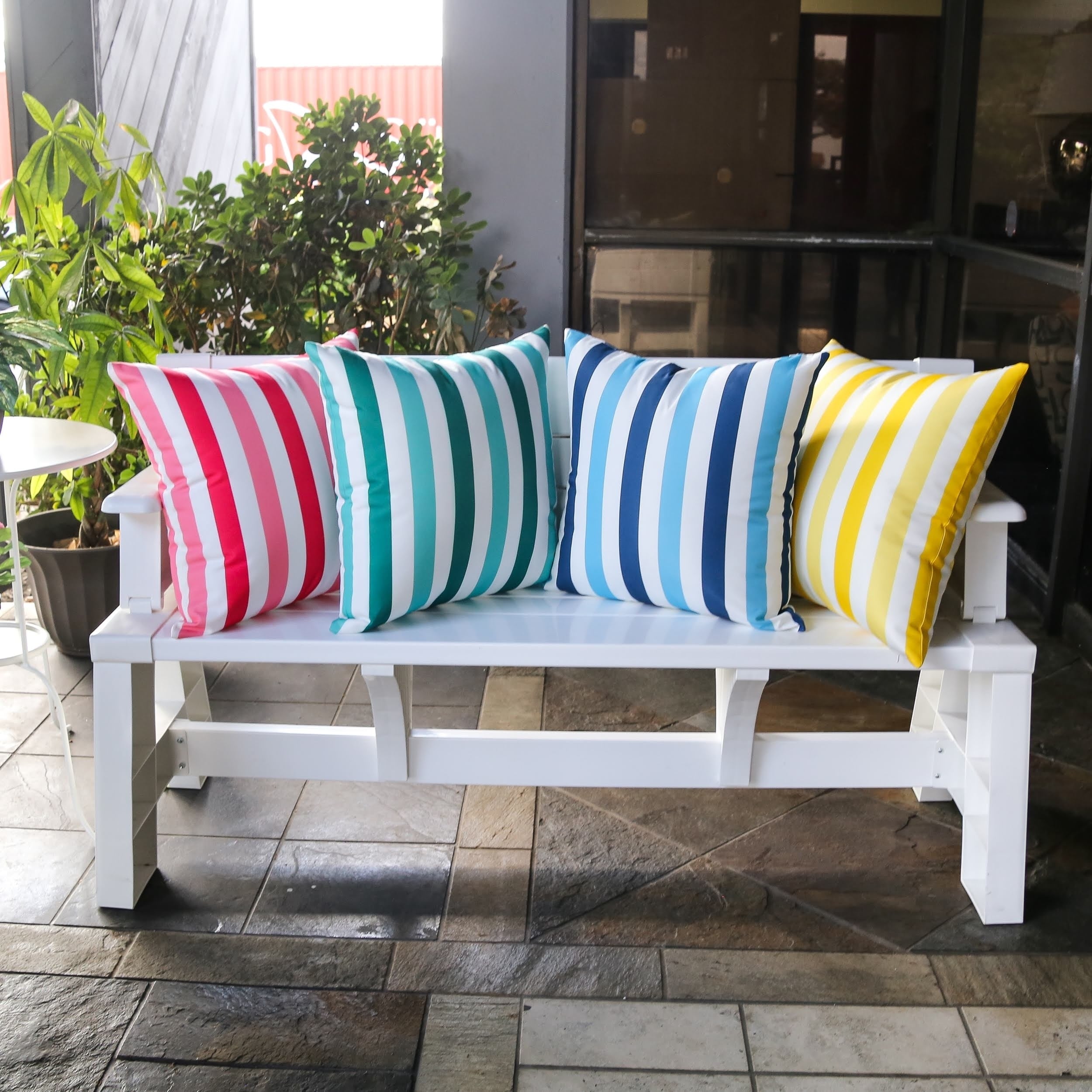 Striped Outdoor Throw Pillow by Havenside Home