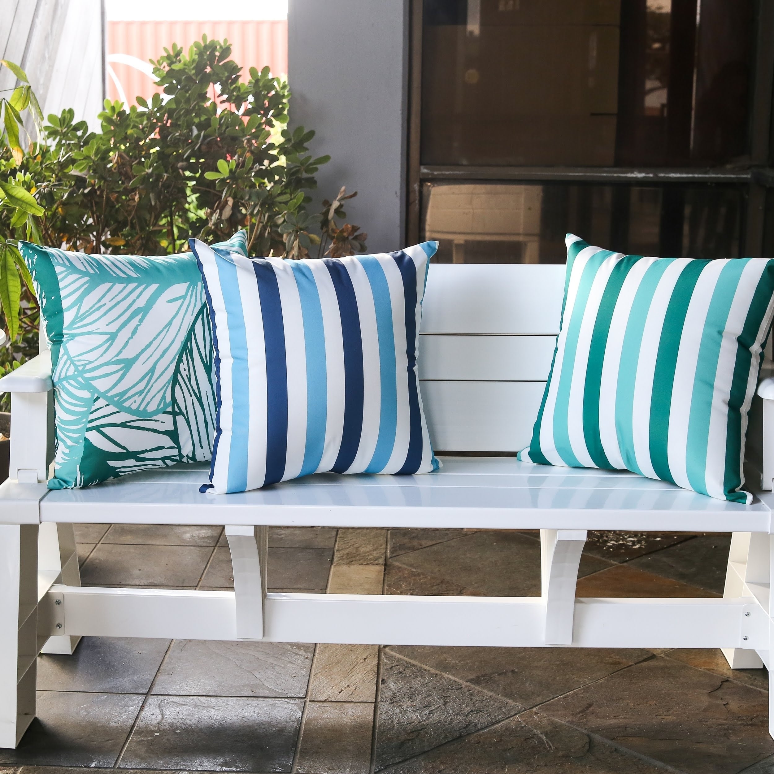 Striped Outdoor Throw Pillow by Havenside Home