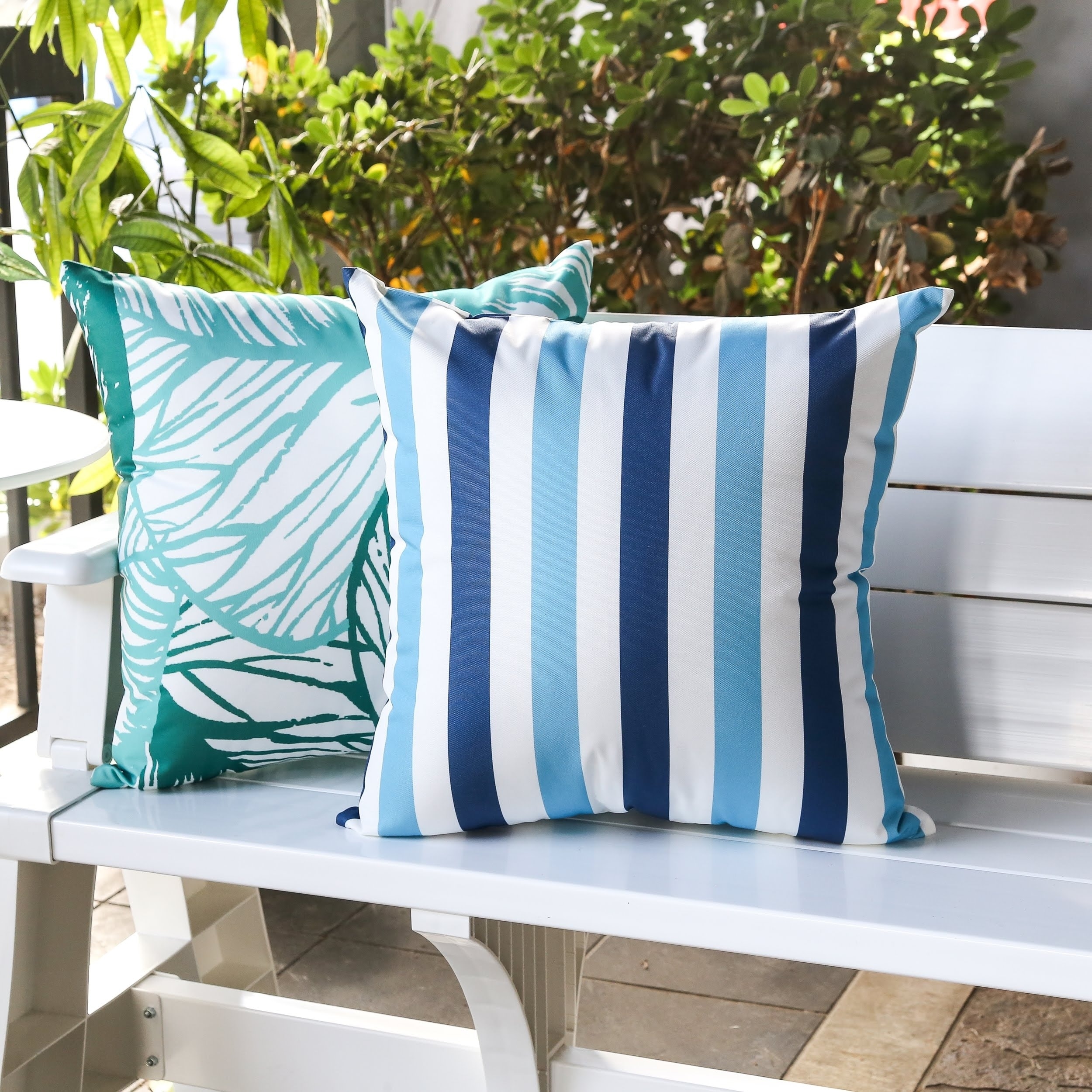 Striped Outdoor Throw Pillow by Havenside Home