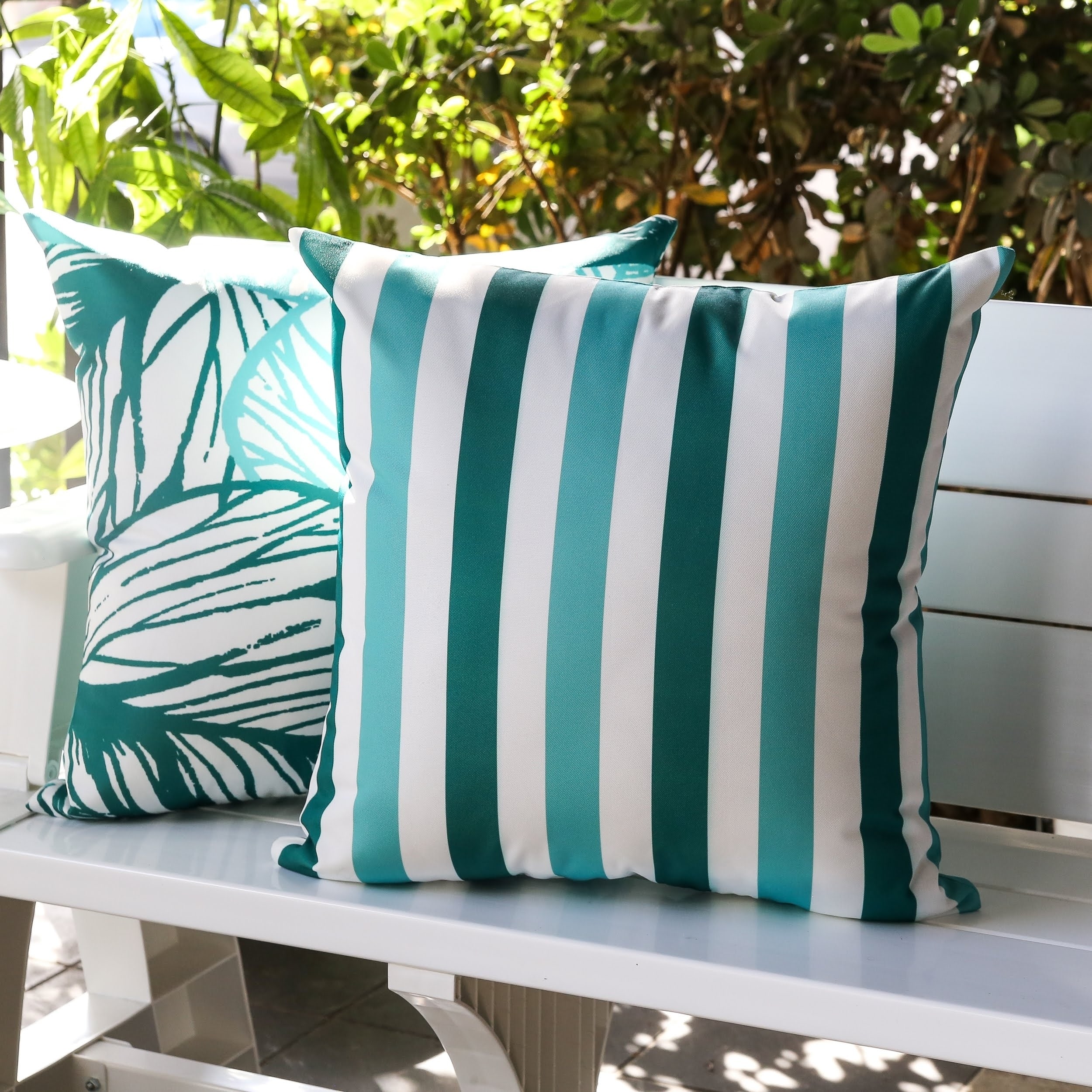 Striped Outdoor Throw Pillow by Havenside Home