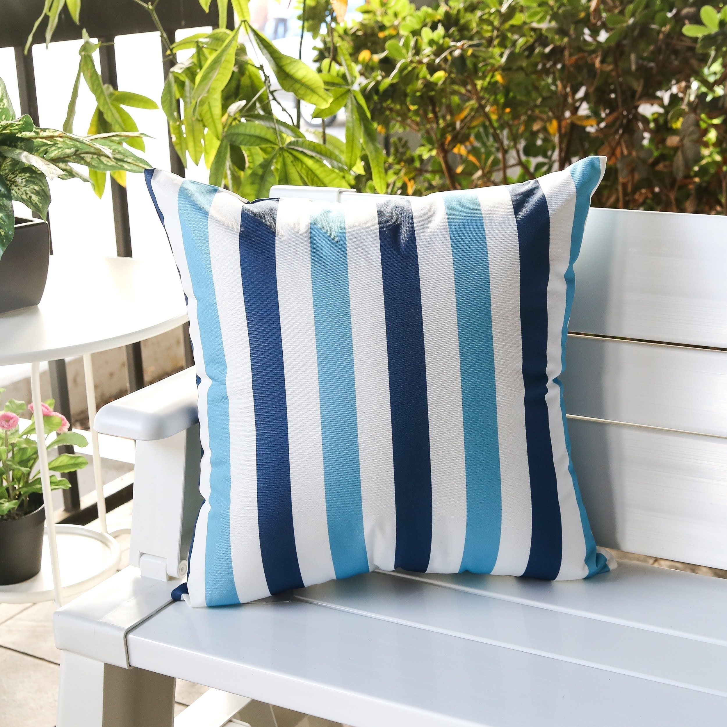 Striped Outdoor Throw Pillow by Havenside Home