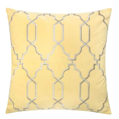 Katherine Embroidery 20" Square Decorative Throw Pillow