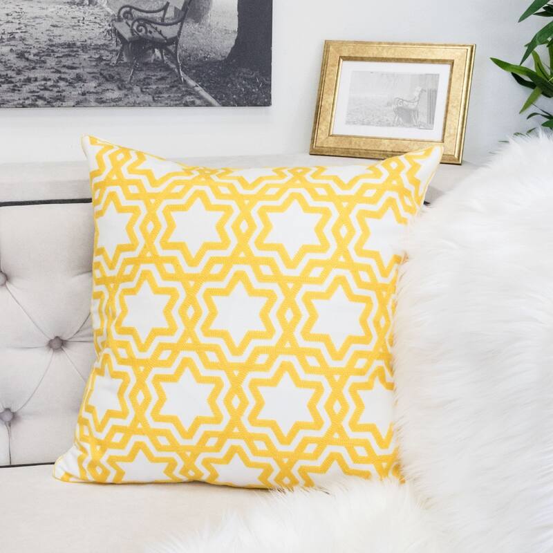 Tara Cotton 20" Square Decorative Throw Pillow