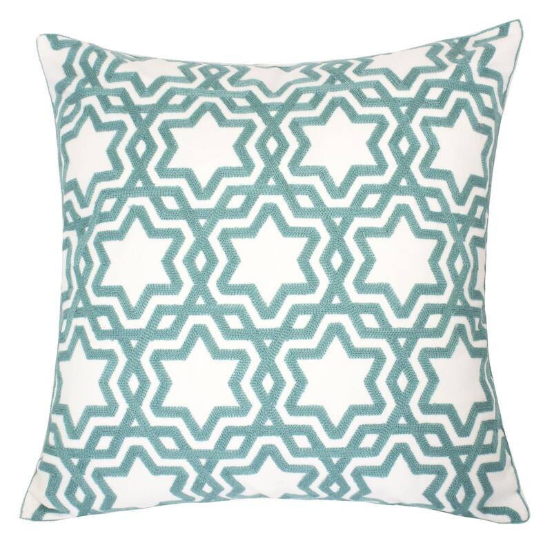 Tara Cotton 20" Square Decorative Throw Pillow - Spa