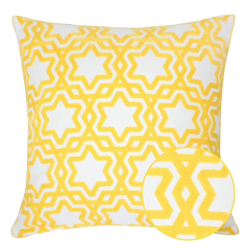 Tara Cotton 20" Square Decorative Throw Pillow