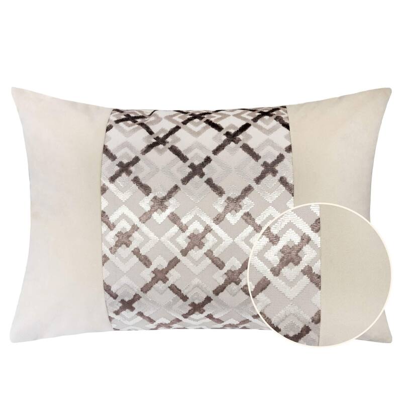 Audrey Decorative Throw Pillow - Ecru - Rectangle