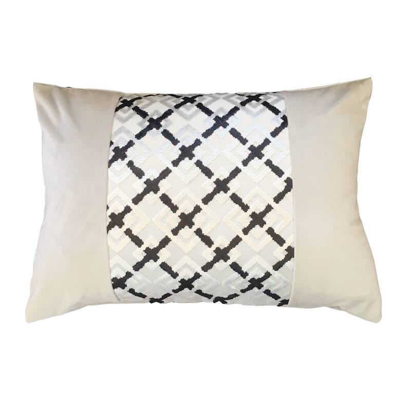 Audrey Decorative Throw Pillow - Silver - Rectangle