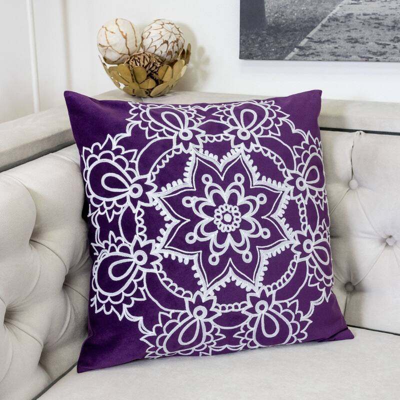 Eleanor Star Mandala 20" Square Decorative Throw Pillow