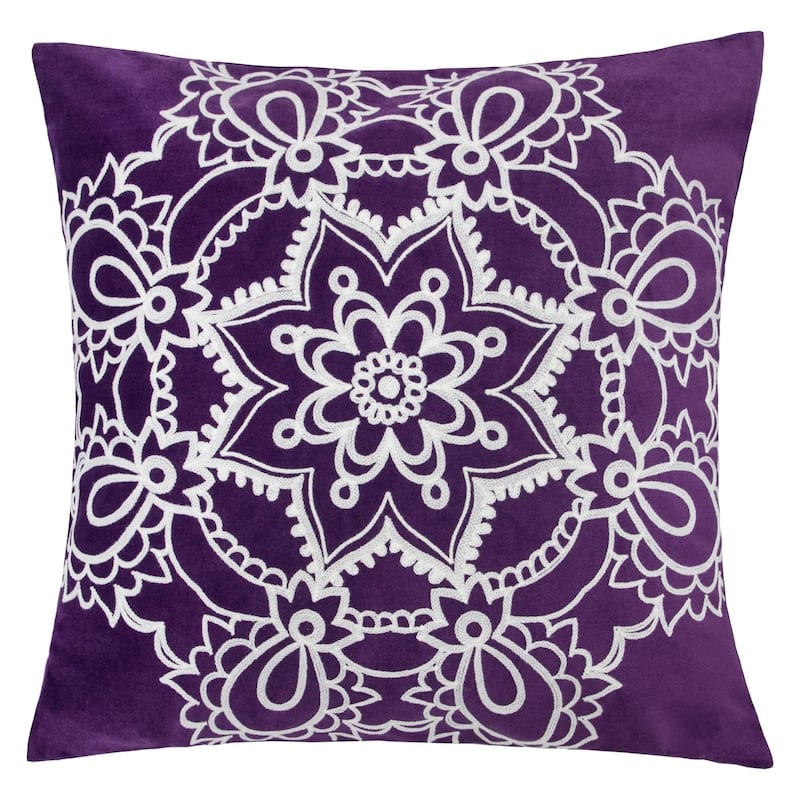 Eleanor Star Mandala 20" Square Decorative Throw Pillow