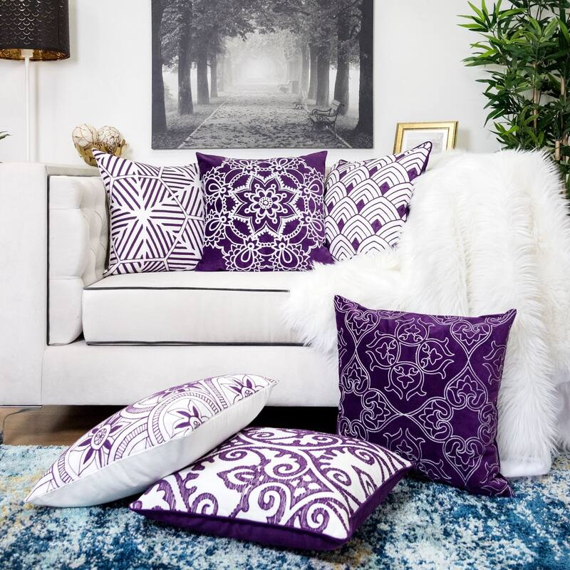 Eleanor Star Mandala 20" Square Decorative Throw Pillow