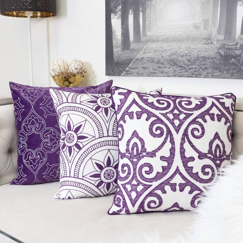 Aria Swirls 20" Square Decorative Throw Pillow
