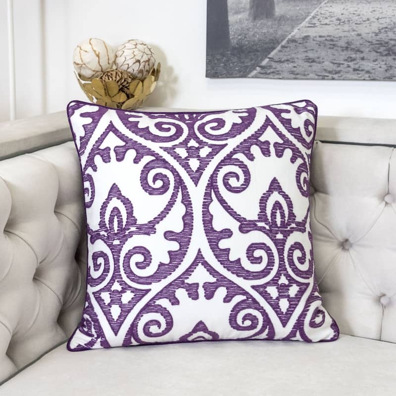 Aria Swirls 20" Square Decorative Throw Pillow