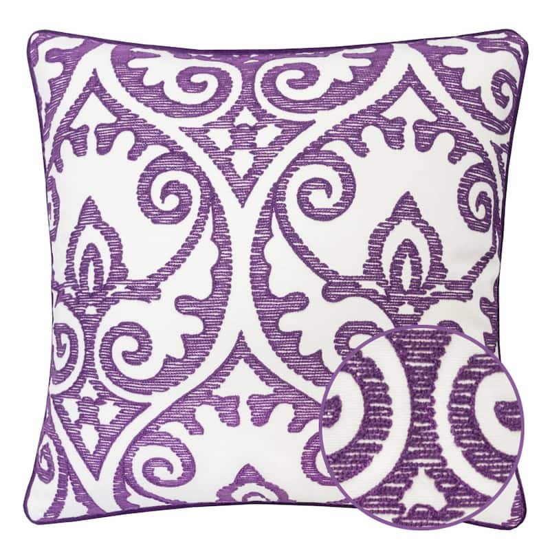 Aria Swirls 20" Square Decorative Throw Pillow