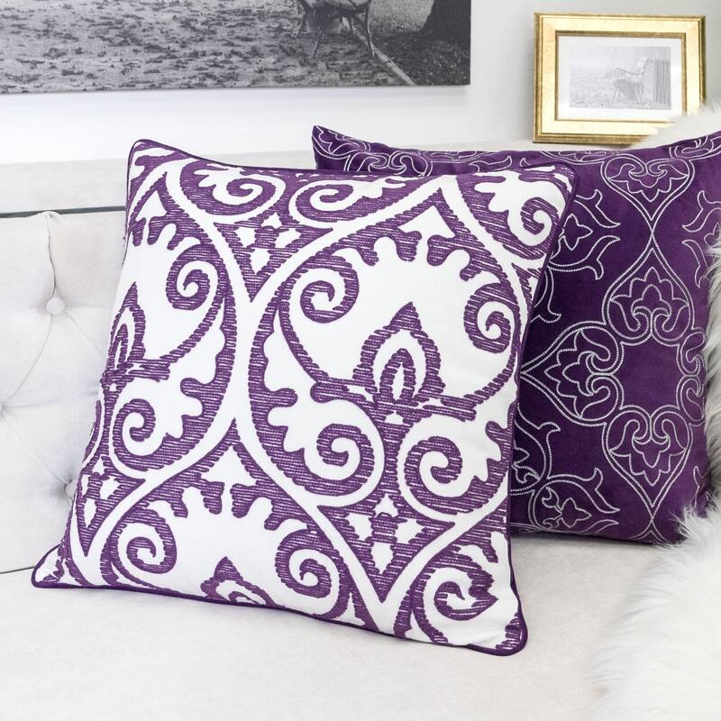 Aria Swirls 20" Square Decorative Throw Pillow