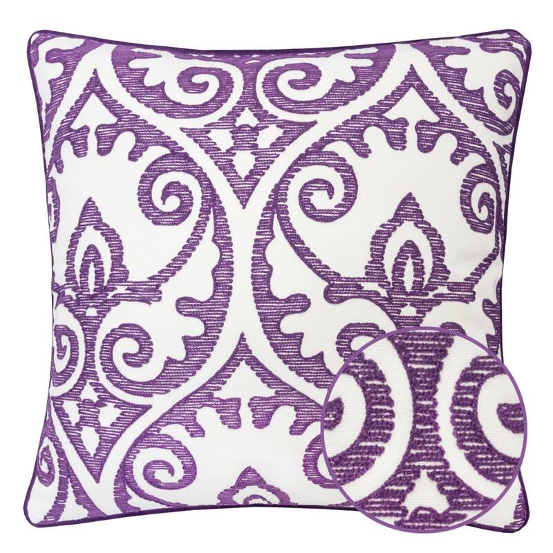 Aria Swirls 20" Square Decorative Throw Pillow