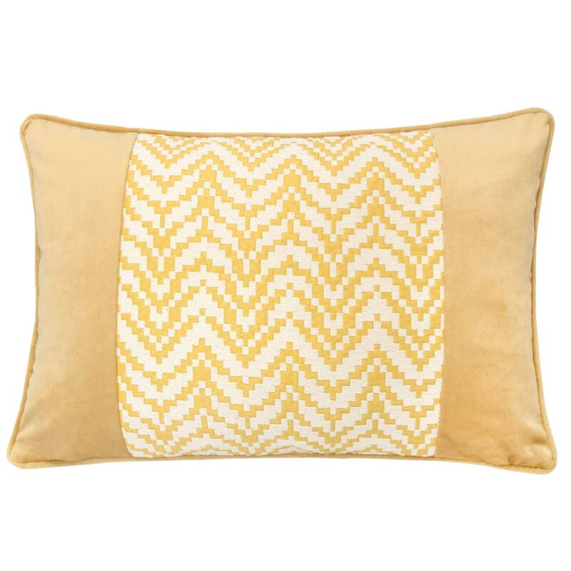 Hannah Chevron Bow Throw Pillow, 14"x20"