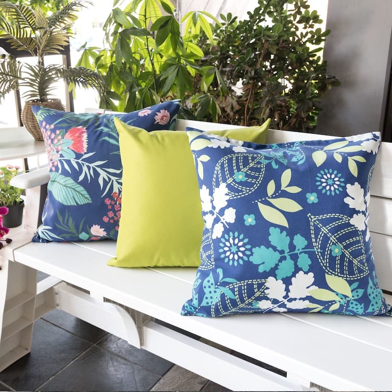 Outdoor Pillow, Tropical Leaf 20x20