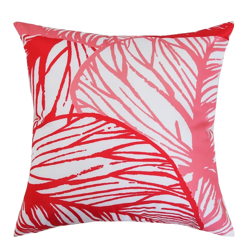Outdoor Classic Leaves Throw Pillow by Havenside Home - Pink - Single