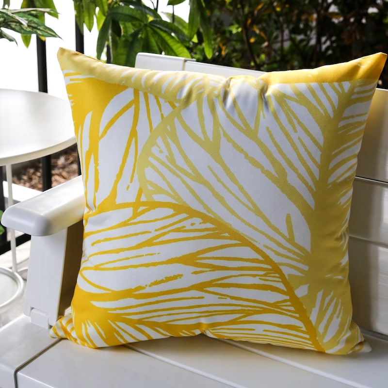 Outdoor Classic Leaves Throw Pillow by Havenside Home