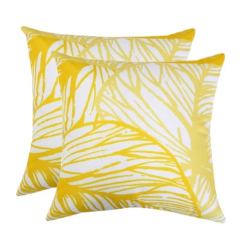 Outdoor Classic Leaves Throw Pillow by Havenside Home