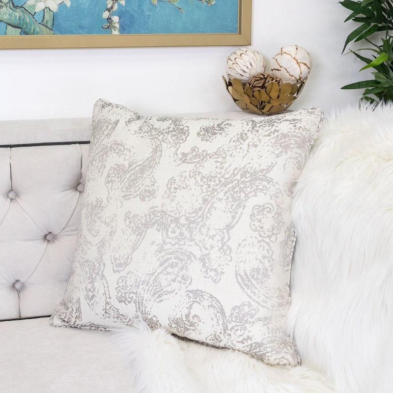 Nora Jacquard 20" Square Decorative Throw Pillow