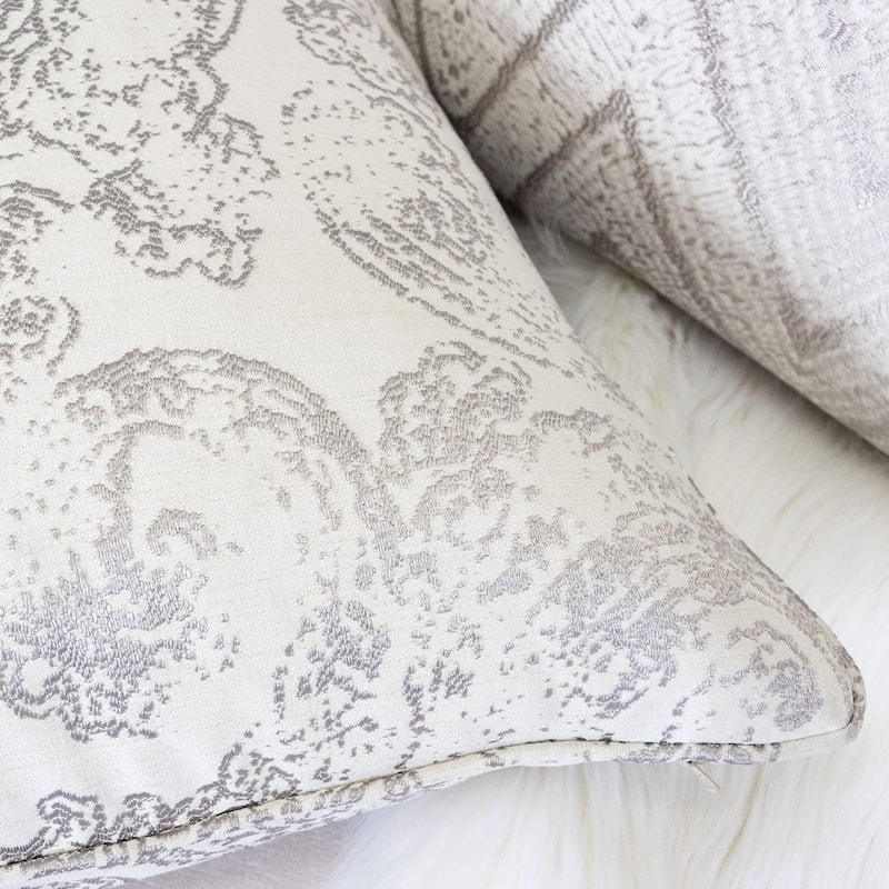Nora Jacquard 20" Square Decorative Throw Pillow
