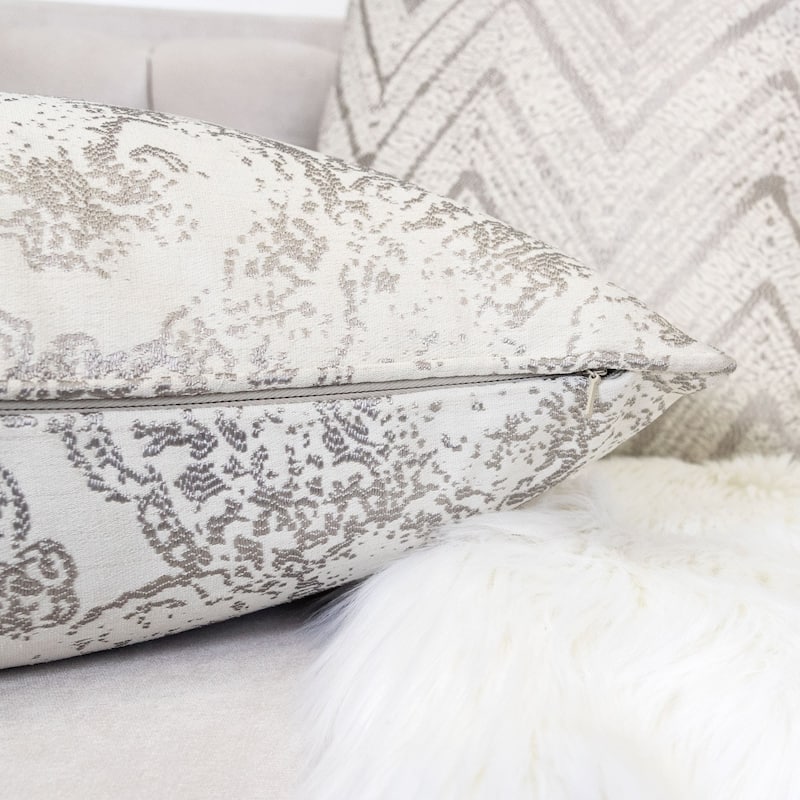 Nora Jacquard 20" Square Decorative Throw Pillow