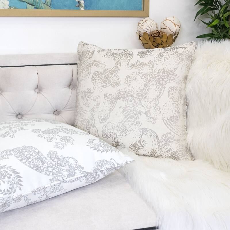Nora Jacquard 20" Square Decorative Throw Pillow