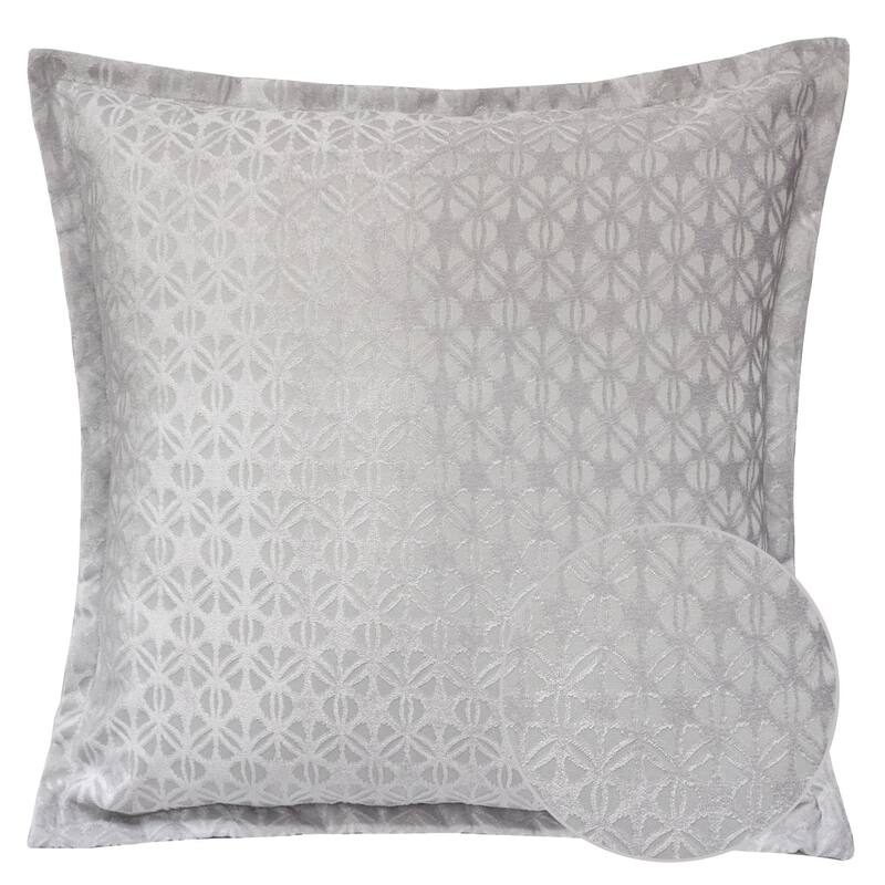 Isabella Jacquard Throw Pillow, Violet Faya