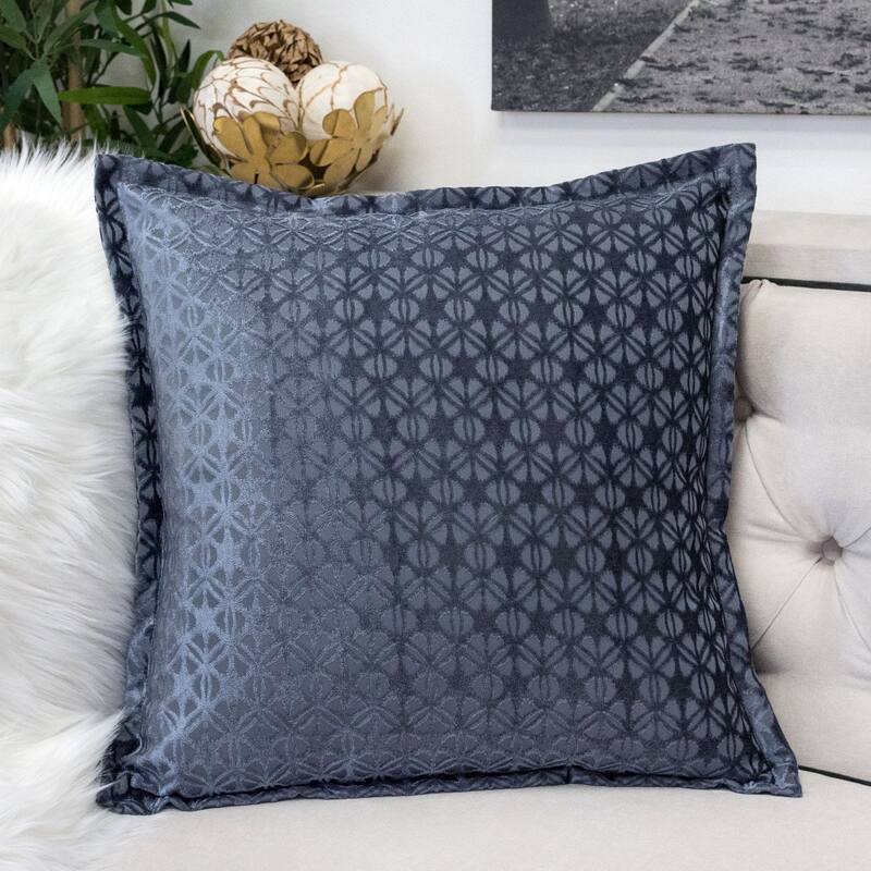 Isabella Jacquard Throw Pillow, Violet Faya