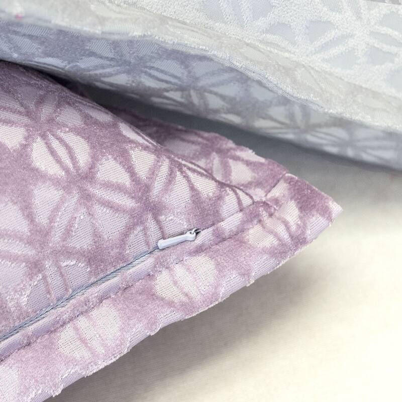 Isabella Jacquard Throw Pillow, Violet Faya