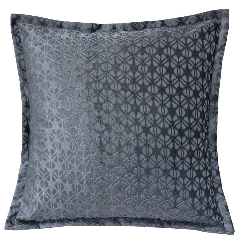 Isabella Jacquard Throw Pillow, Violet Faya - Blue