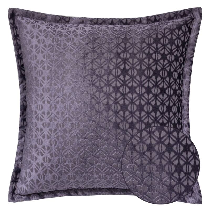Isabella Jacquard Throw Pillow, Violet Faya