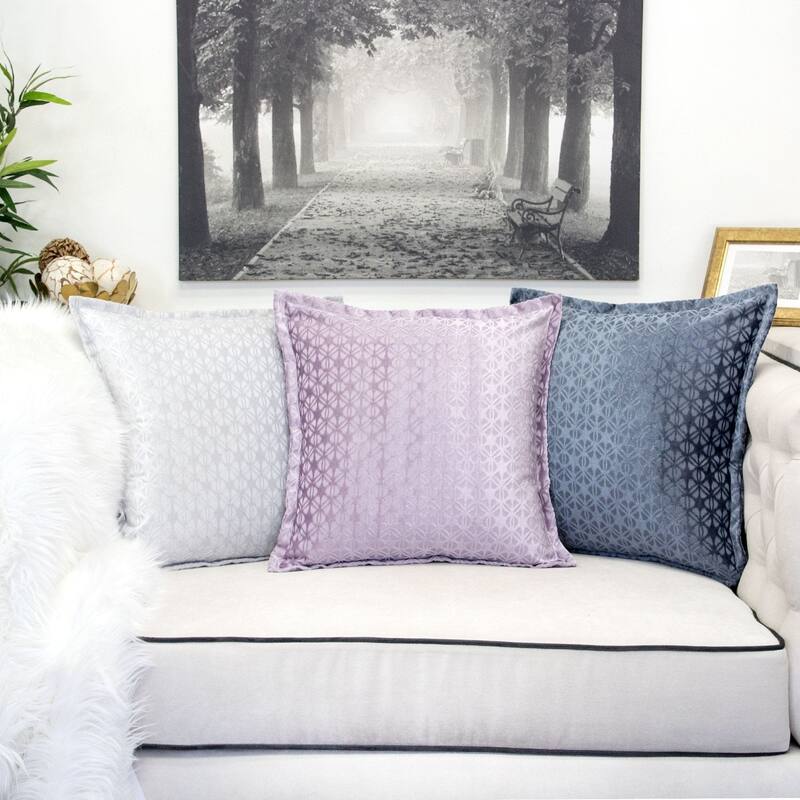 Isabella Jacquard Throw Pillow, Violet Faya
