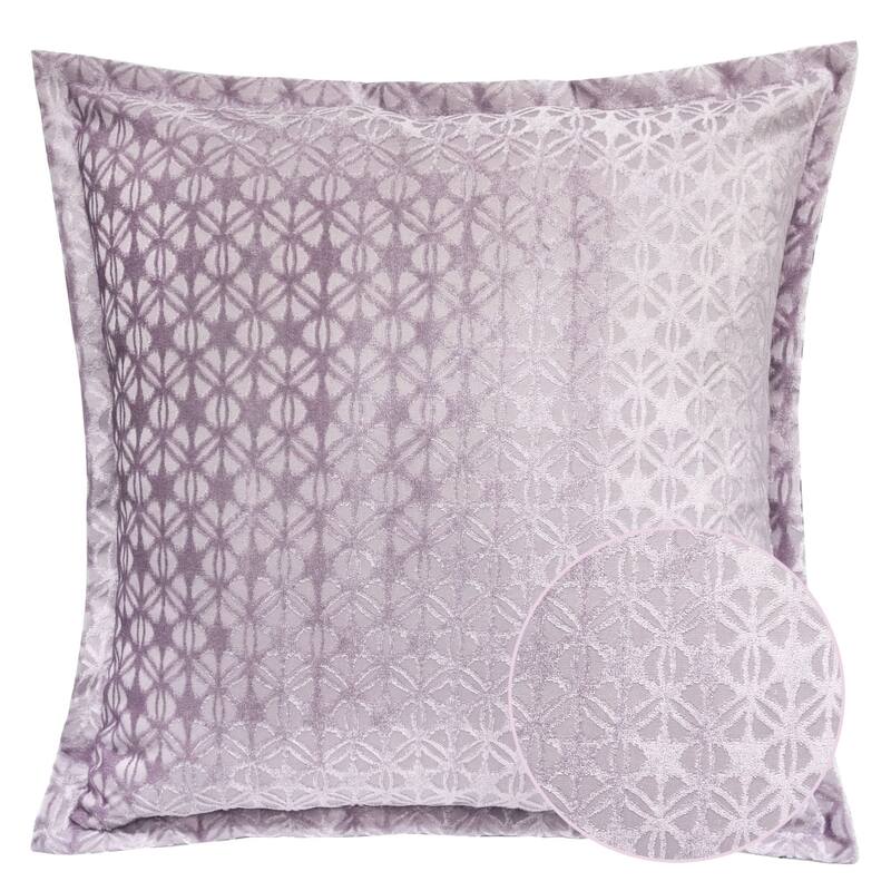 Isabella Jacquard Throw Pillow, Violet Faya