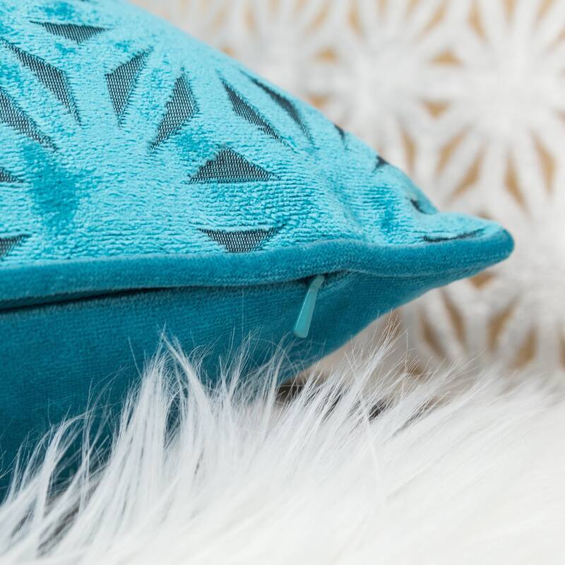 Allison Modern Velvet 20" Square Decorative Throw Pillow