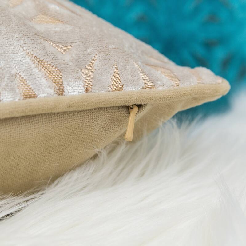 Allison Modern Velvet 20" Square Decorative Throw Pillow