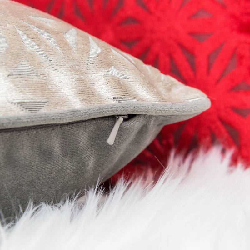 Allison Modern Velvet 20" Square Decorative Throw Pillow