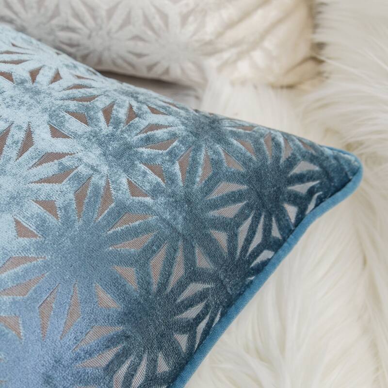 Allison Modern Velvet 20" Square Decorative Throw Pillow