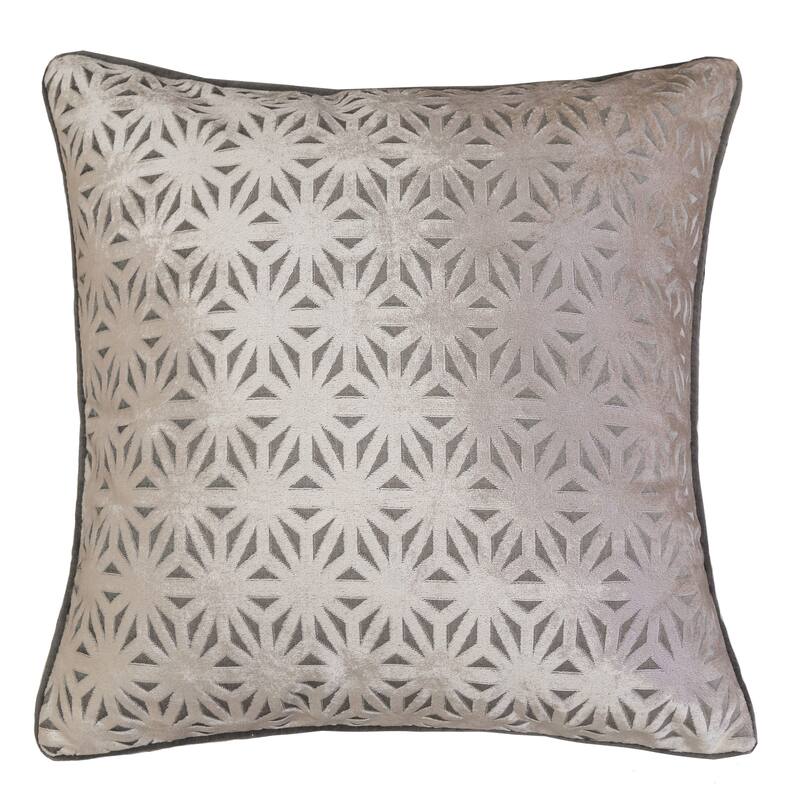 Allison Modern Velvet 20" Square Decorative Throw Pillow - Gray