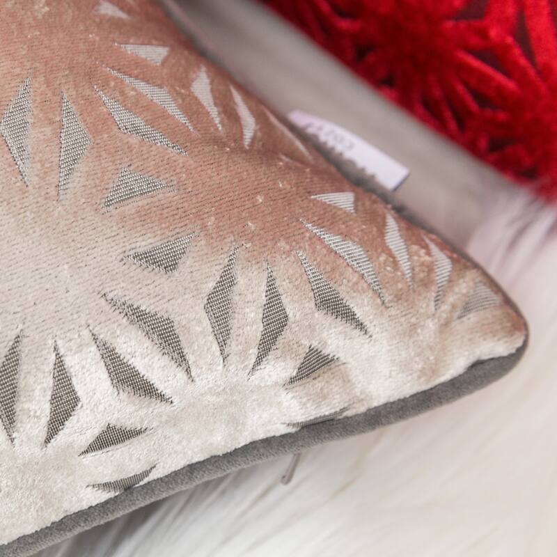 Allison Modern Velvet 20" Square Decorative Throw Pillow