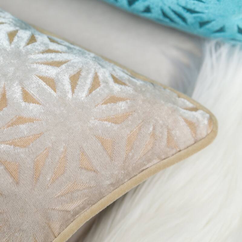 Allison Modern Velvet 20" Square Decorative Throw Pillow