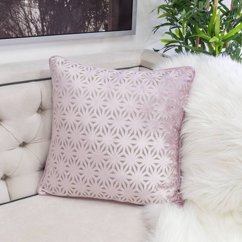 Allison Modern Velvet 20" Square Decorative Throw Pillow