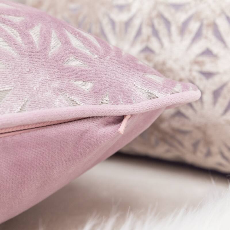 Allison Modern Velvet 20" Square Decorative Throw Pillow