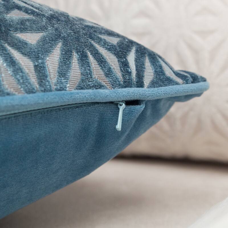 Allison Modern Velvet 20" Square Decorative Throw Pillow