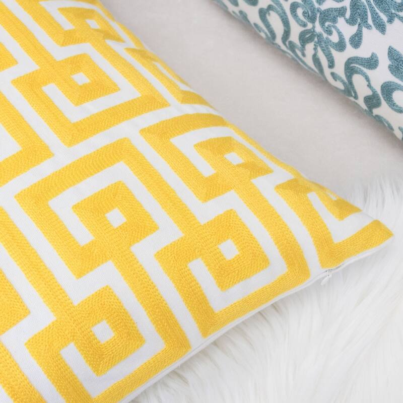 Jenny Cotton 20" Square Decorative Throw Pillow