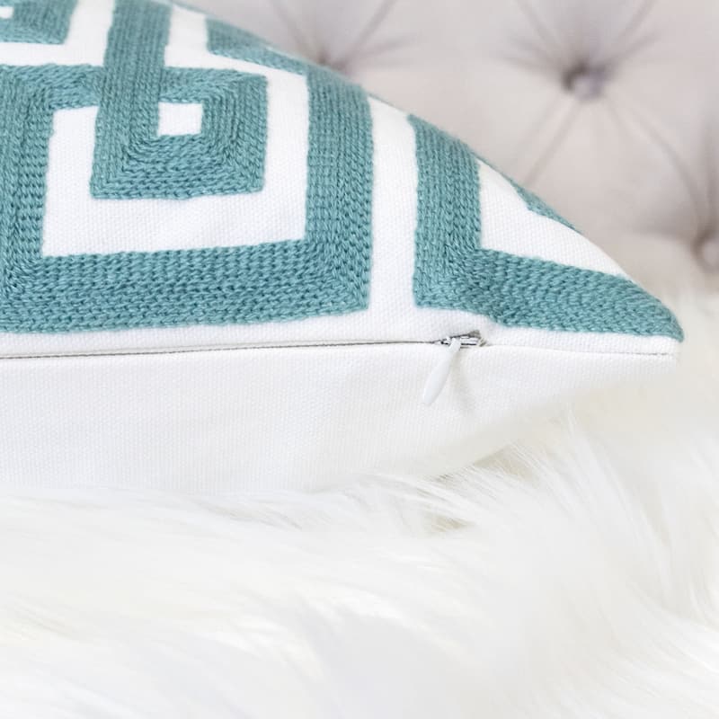 Jenny Cotton 20" Square Decorative Throw Pillow