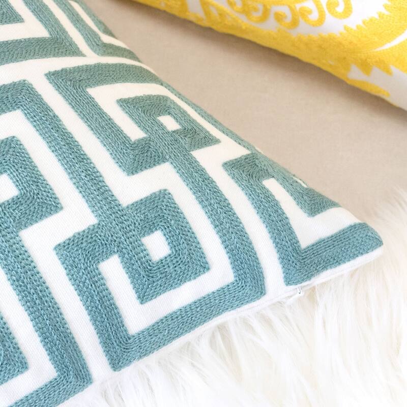 Jenny Cotton 20" Square Decorative Throw Pillow