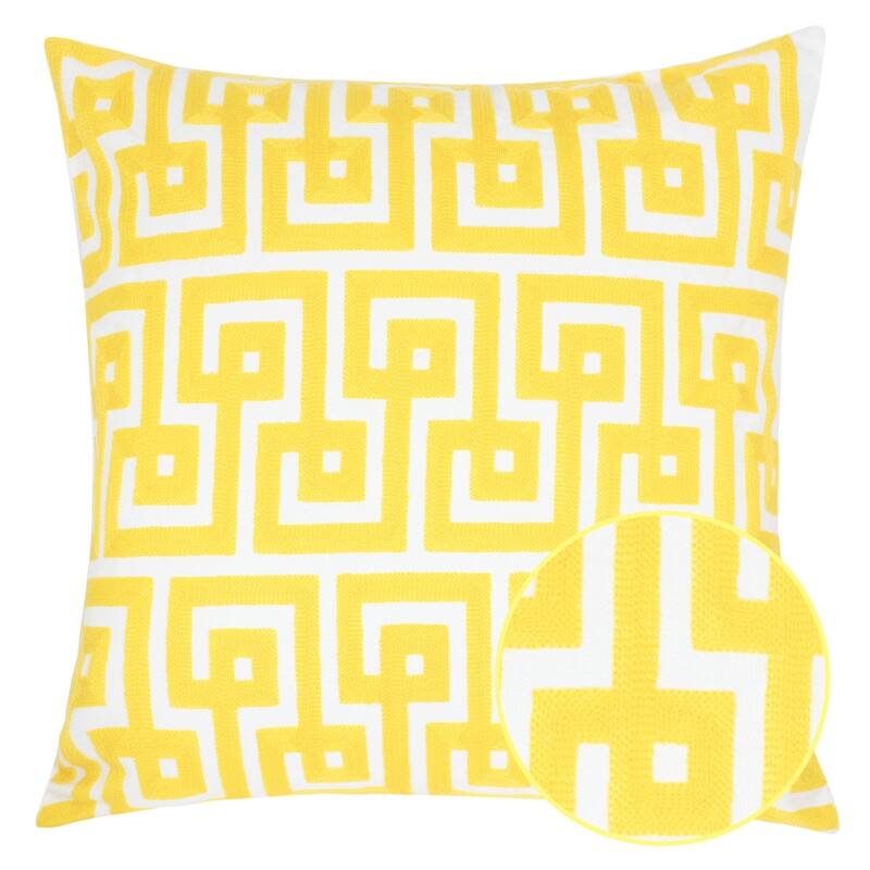 Jenny Cotton 20" Square Decorative Throw Pillow